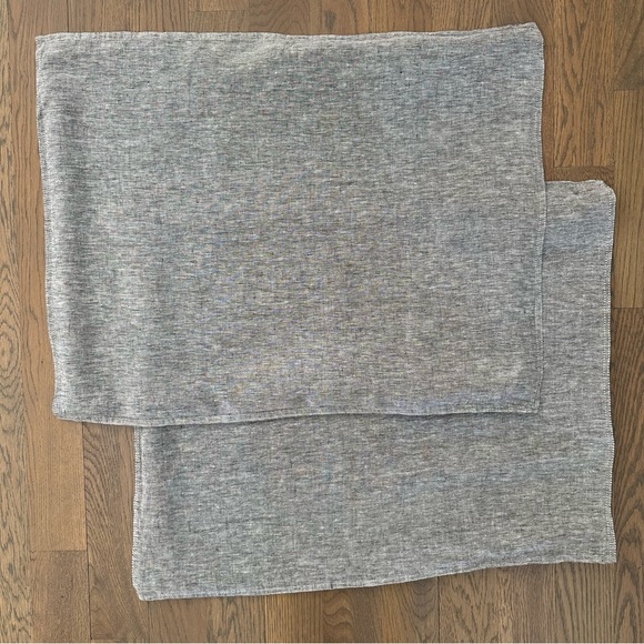 Brooklinen Other - Brooklinen Washed European Linen Pillowcase Set Fog Chambray Grey Standard Size